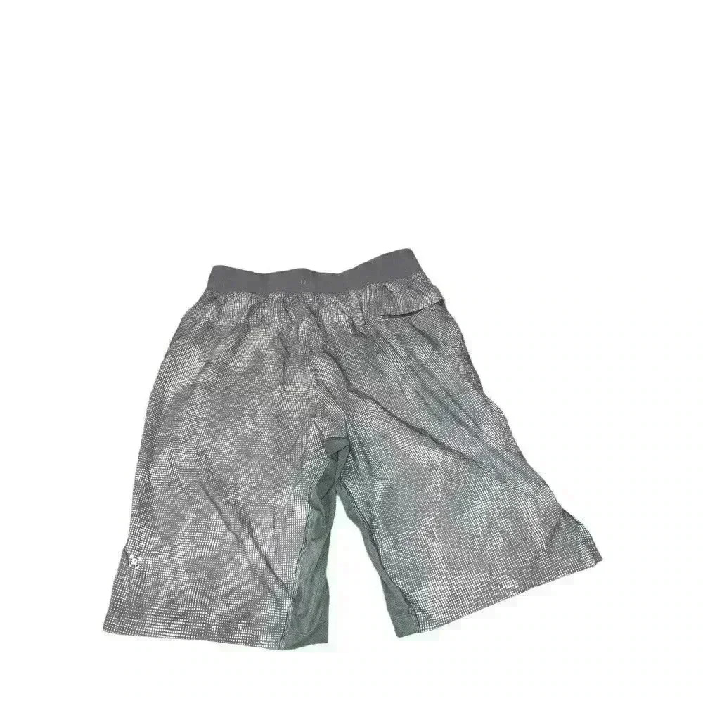 Mens Lululemon Running Shorts Pace Breaker White Gray Workout Lined Brief Sz Xs